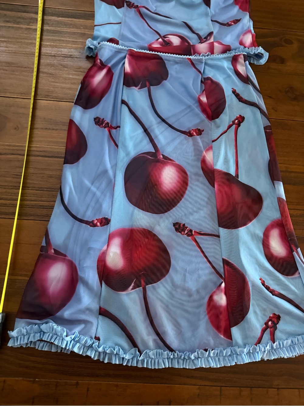 Urban Outfitters Light Blue Cherry-Print skirt & Top